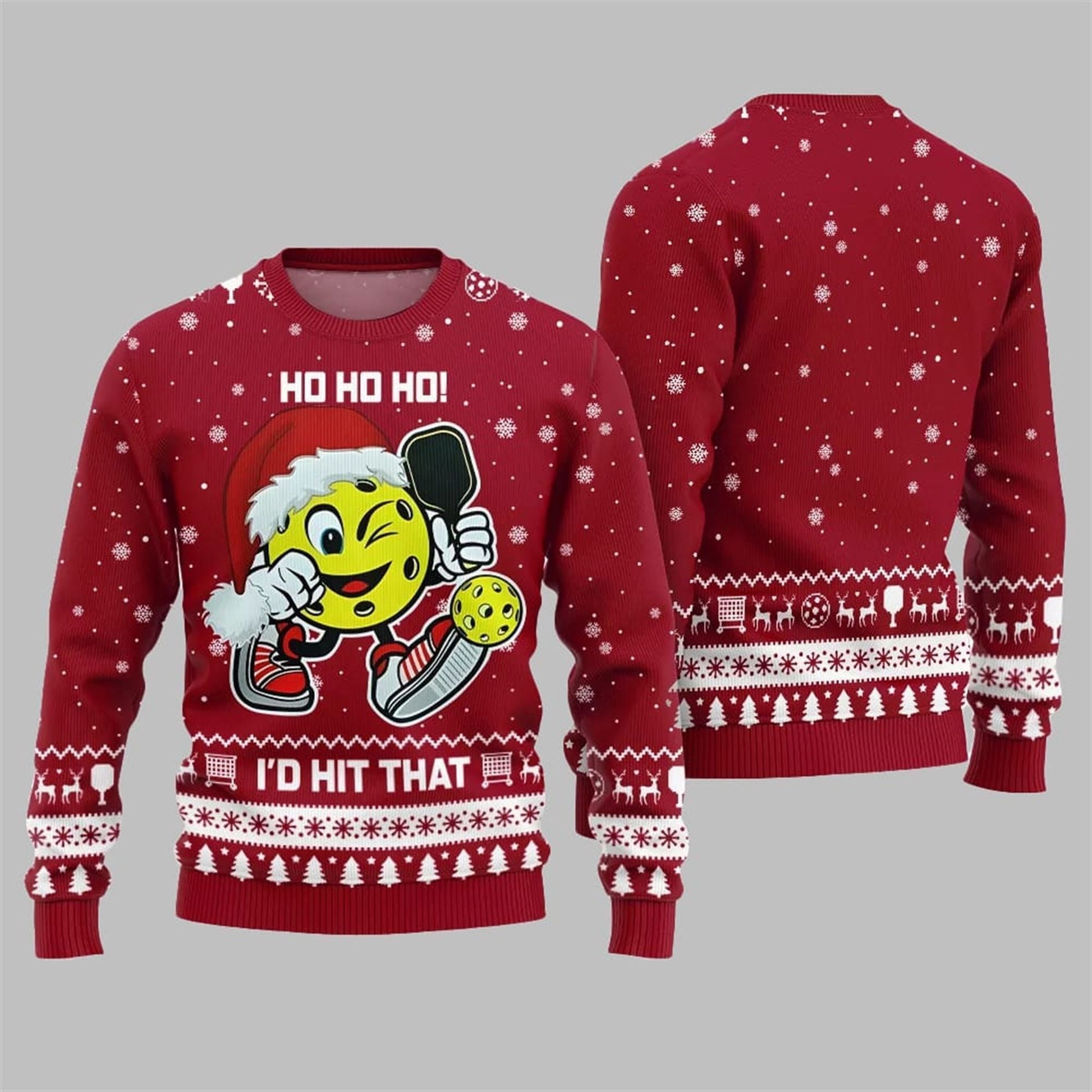 2026 Christmas I'd Hit That Pickleball Ugly Sweater - Moonbestprint