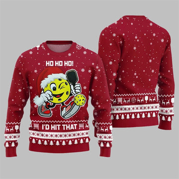 2026 Christmas I'd Hit That Pickleball Ugly Sweater - Moonbestprint