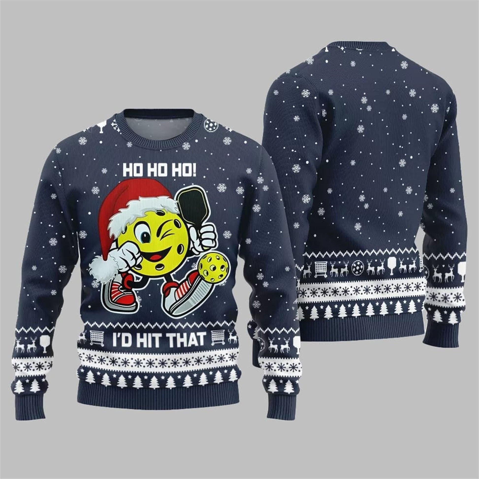 2026 Christmas I'd Hit That Pickleball Ugly Sweater - Moonbestprint