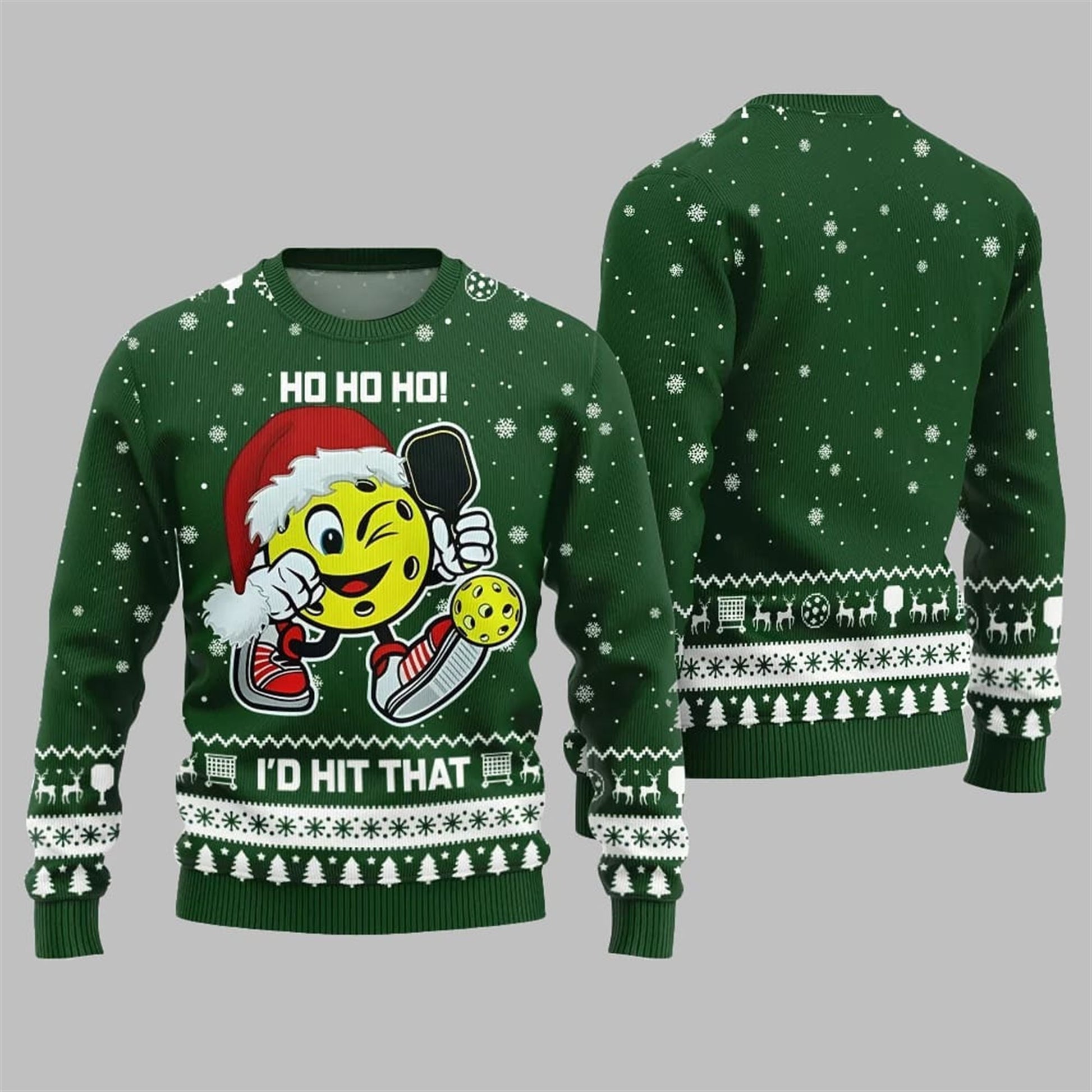 2026 Christmas I'd Hit That Pickleball Ugly Sweater - Moonbestprint