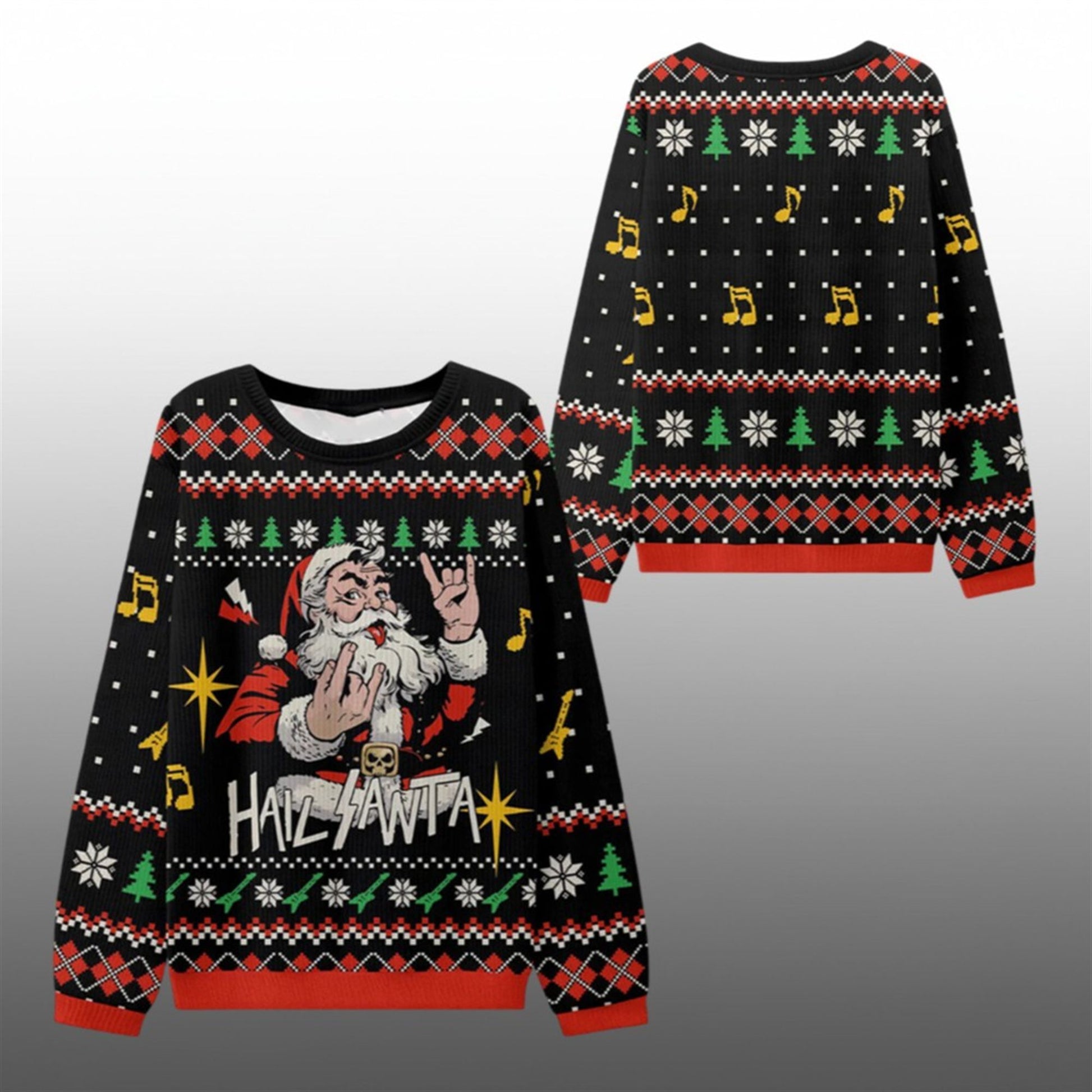2026 Christmas Hail Santa Claus Ugly Sweater - Moonbestprint