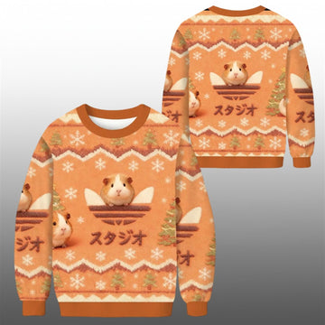 2026 Christmas Hamster Japanese Ugly Sweater - Moonbestprint