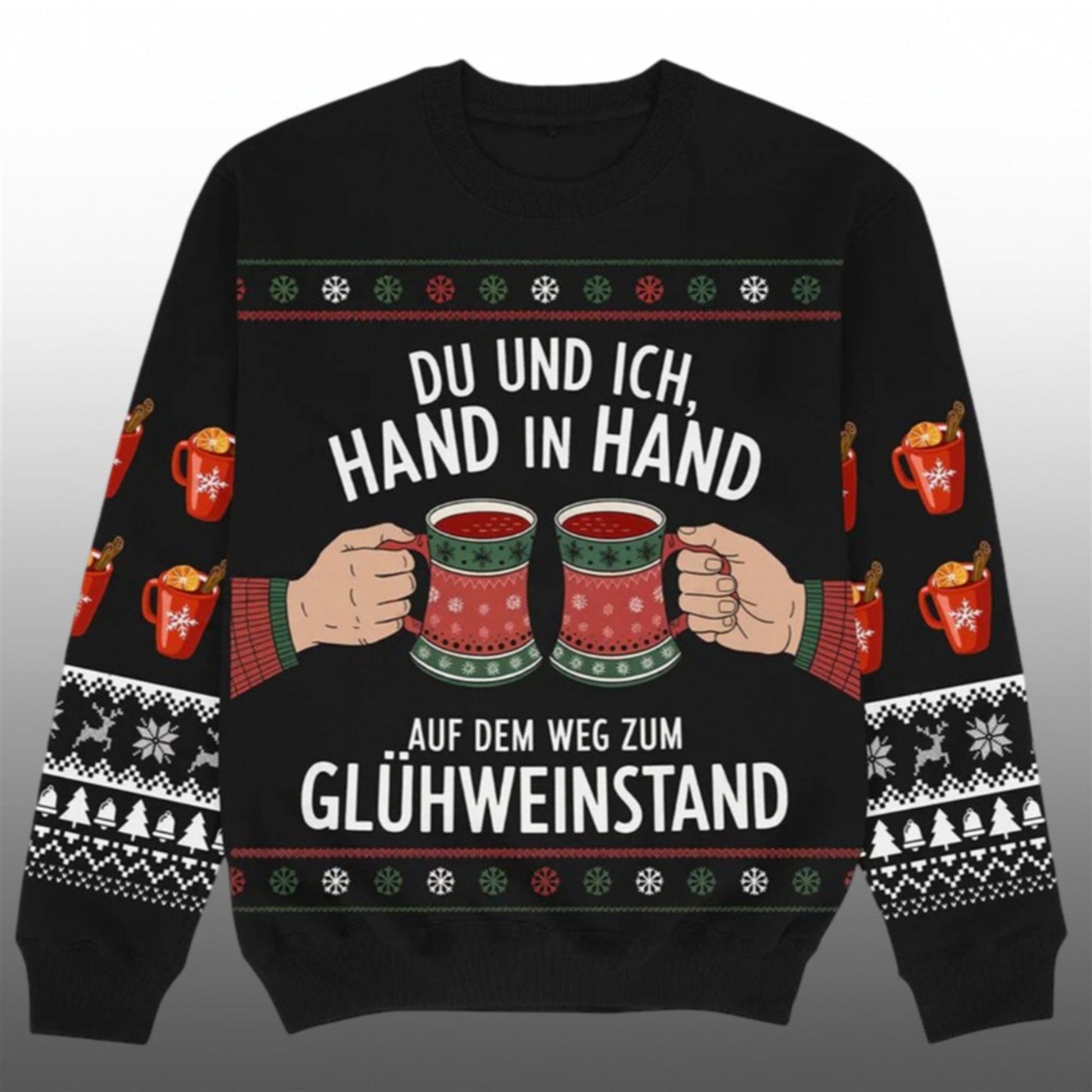 2026 Christmas Hand In Hand Ugly Sweater - Moonbestprint