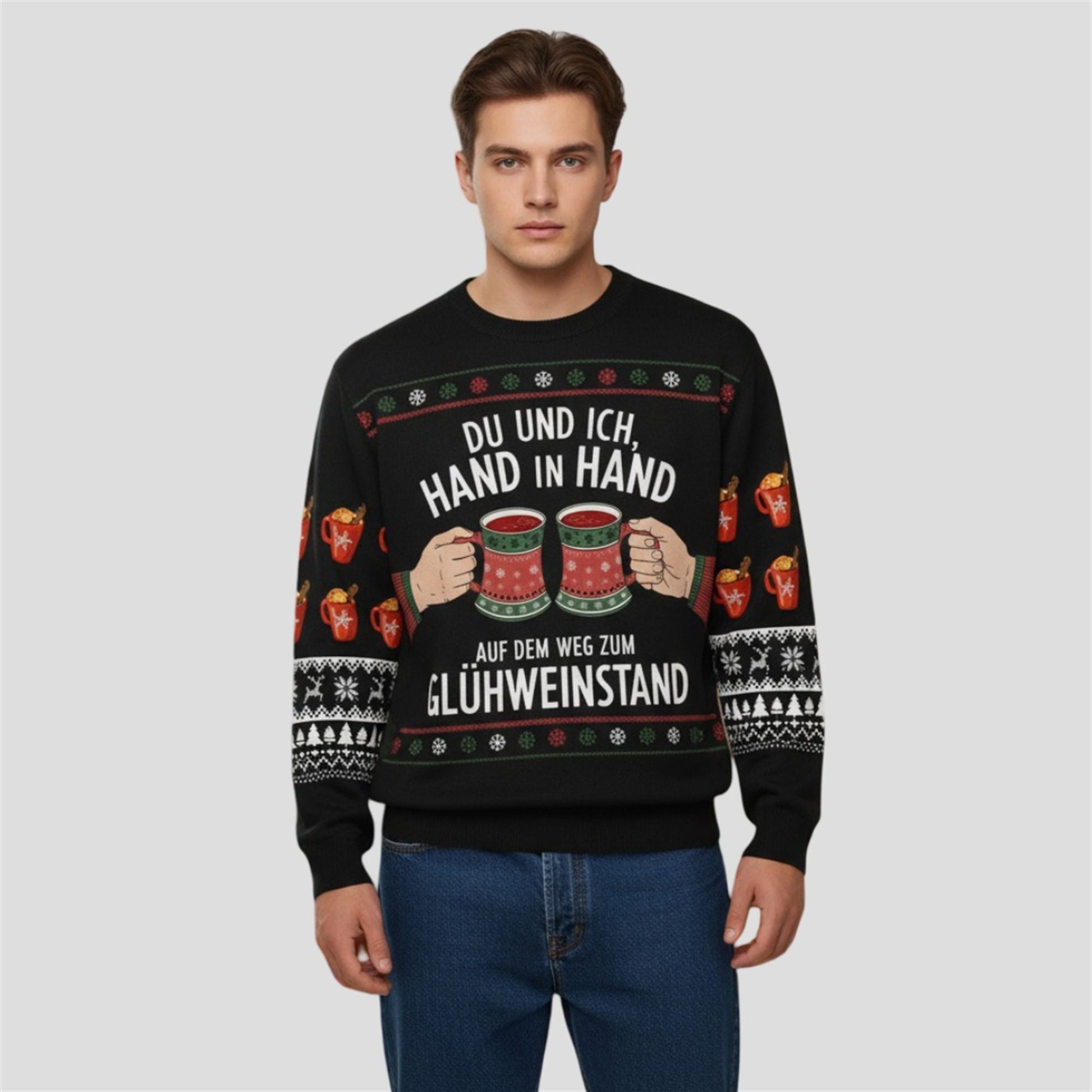 2026 Christmas Hand In Hand Ugly Sweater - Moonbestprint