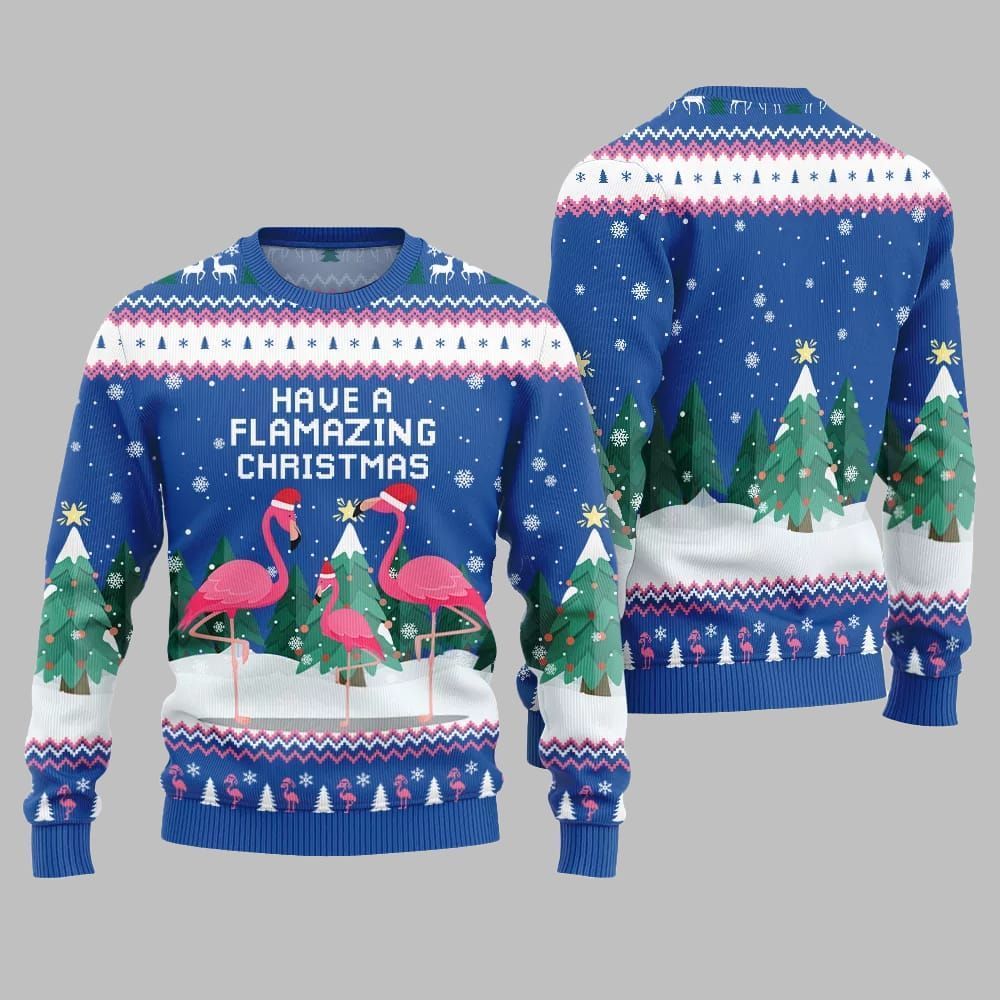 2026 Christmas Have A Flamazing Christmas Ugly Christmas Sweater - Moonbestprint