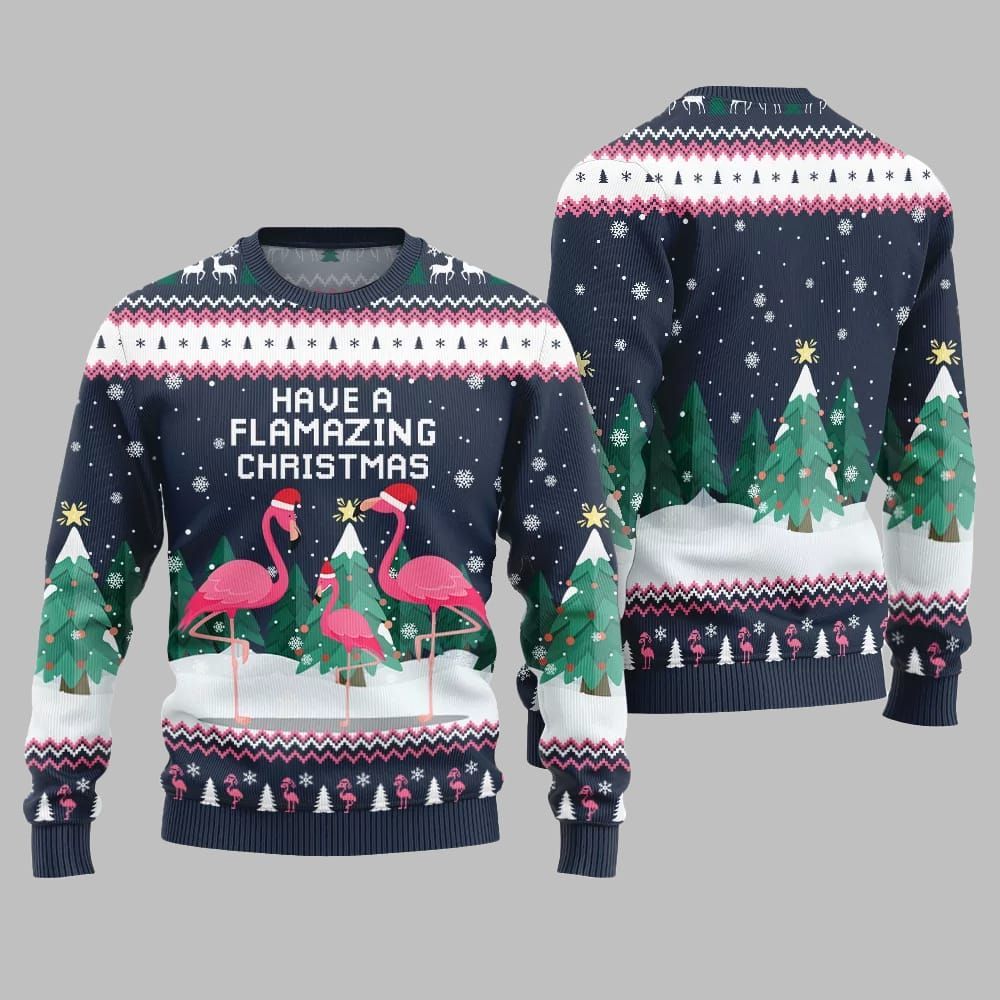 2026 Christmas Have A Flamazing Christmas Ugly Christmas Sweater - Moonbestprint