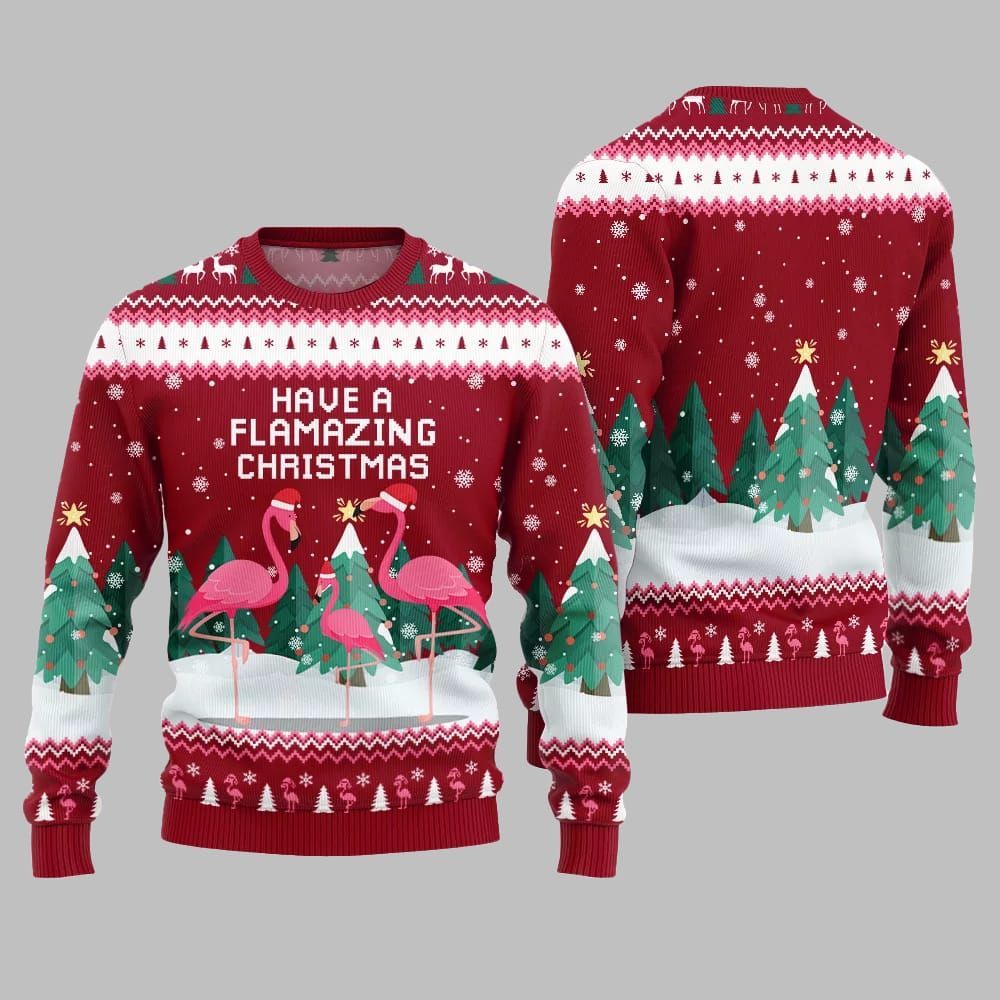2026 Christmas Have A Flamazing Christmas Ugly Christmas Sweater - Moonbestprint
