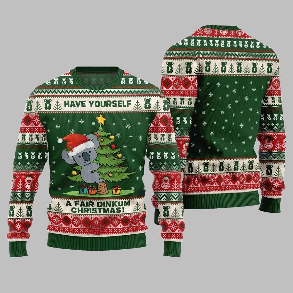 2026 Christmas Have Yourself A Fair Dinkum Christmas Ugly Sweater - Moonbestprint