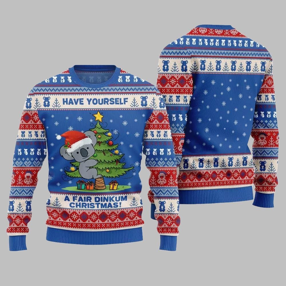 2026 Christmas Have Yourself A Fair Dinkum Christmas Ugly Sweater - Moonbestprint