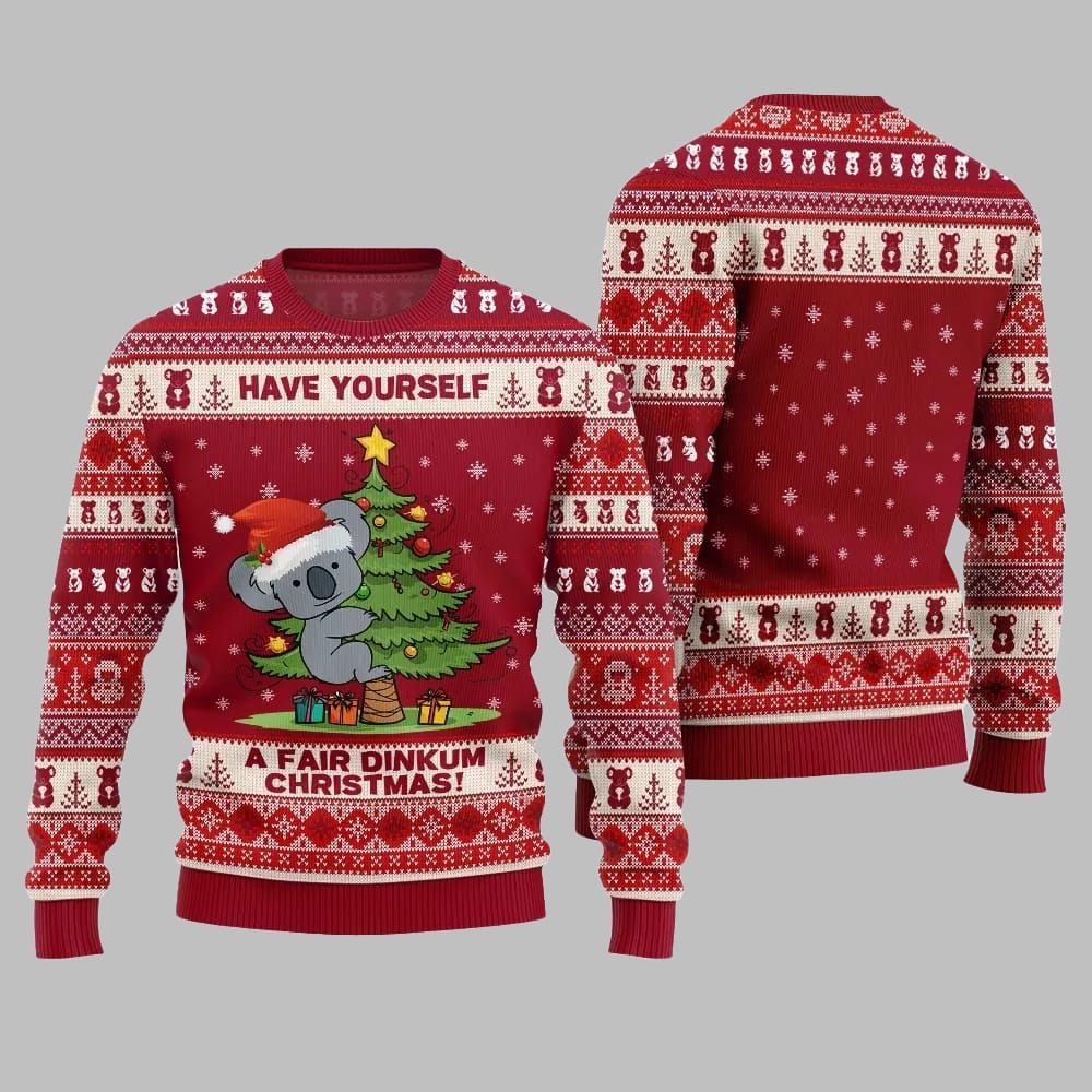 2026 Christmas Have Yourself A Fair Dinkum Christmas Ugly Sweater - Moonbestprint