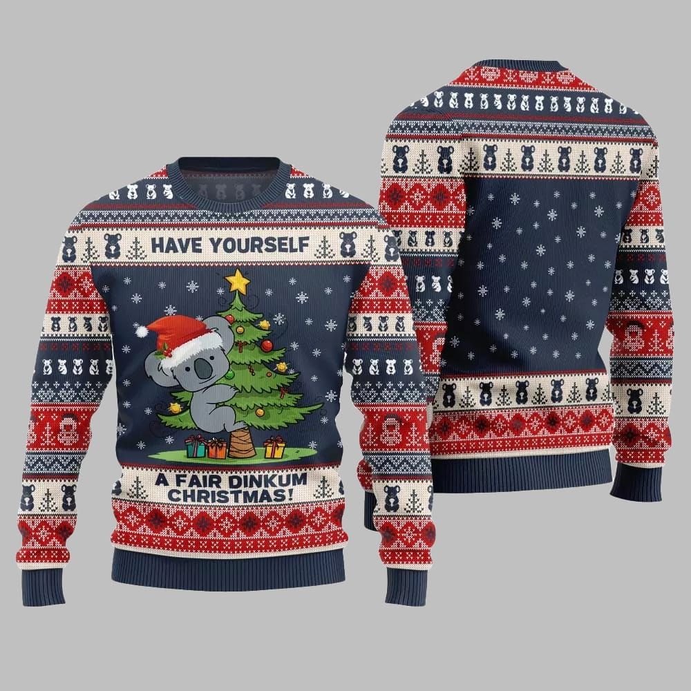 2026 Christmas Have Yourself A Fair Dinkum Christmas Ugly Sweater - Moonbestprint