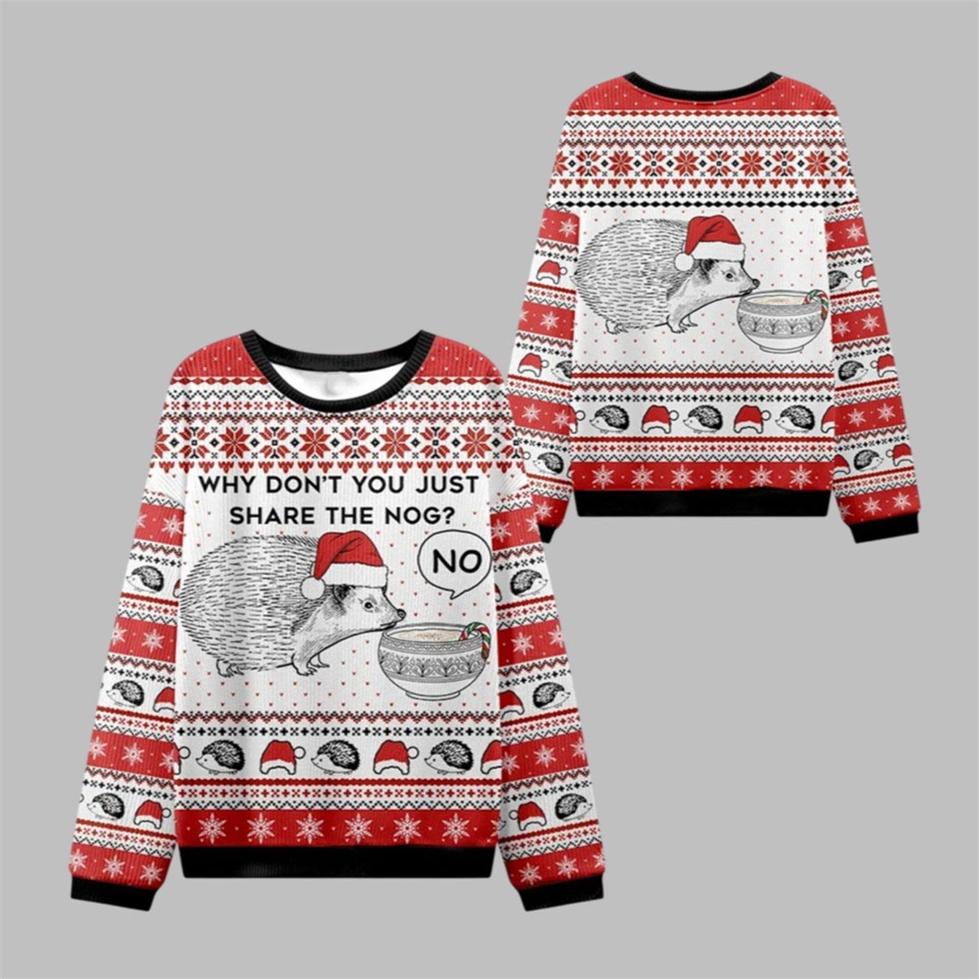 2026 Christmas Hedgehog Rejection Ugly Sweater - Moonbestprint