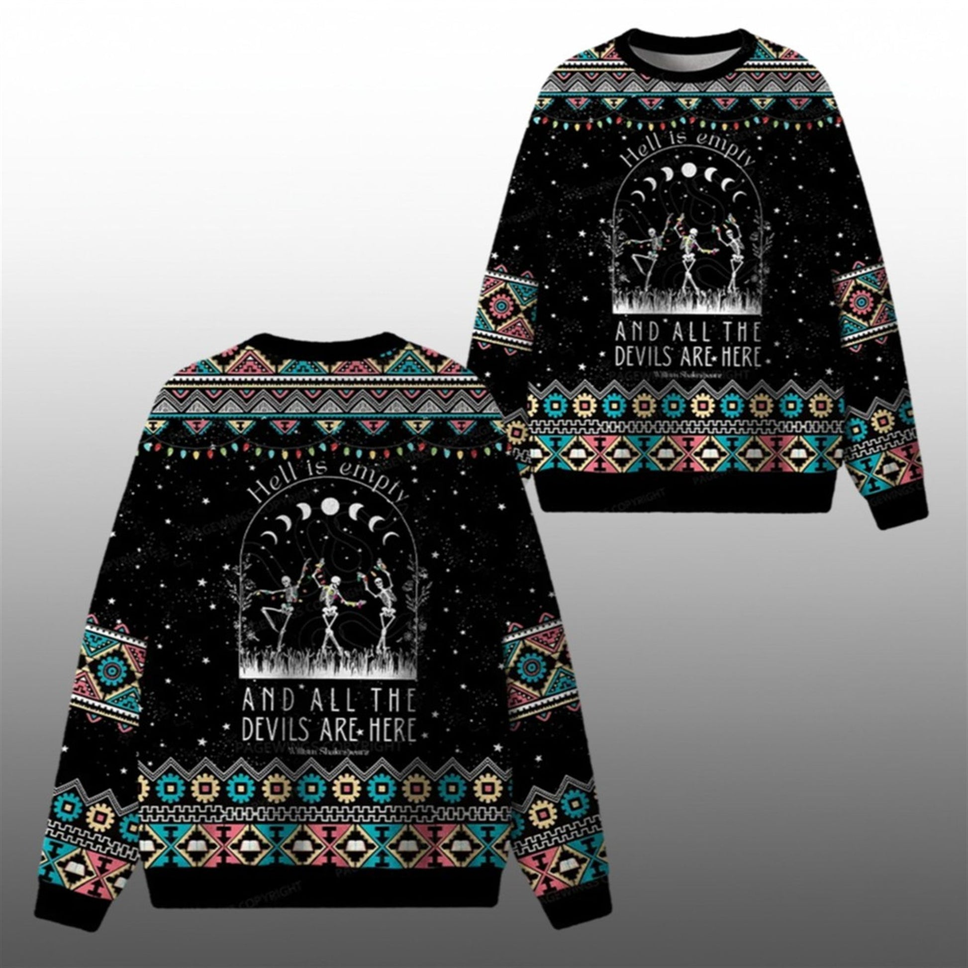 2026 Christmas Hell Is Empty And All The Devils Are Here Ugly Sweater - Moonbestprint