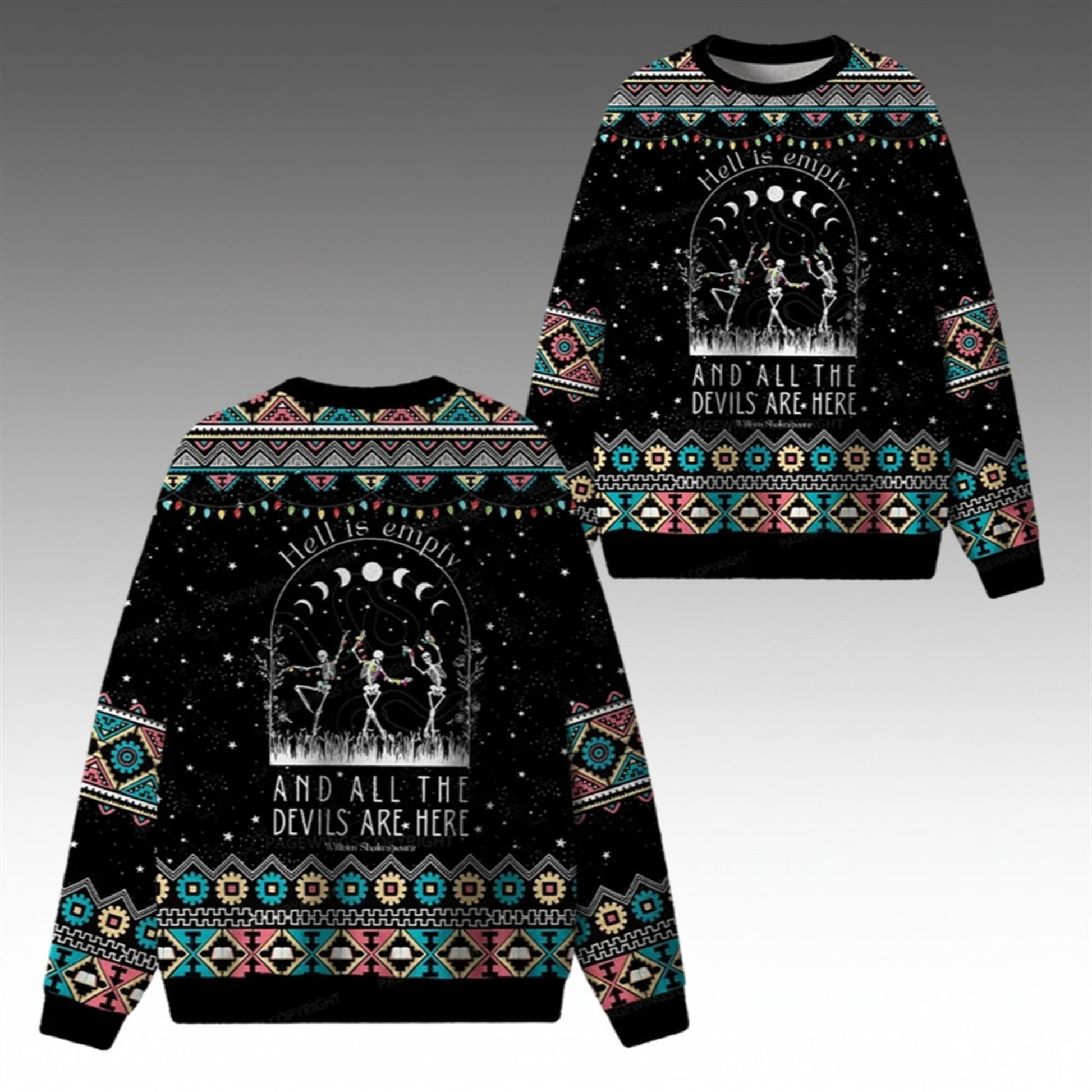 2026 Christmas Hell Is Empty And All The Devils Are Here Ugly Sweater - Moonbestprint