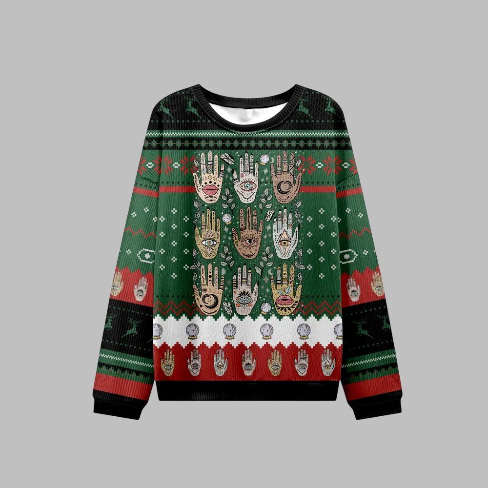 2026 Christmas Helping Hands Ugly Christmas Sweater - Moonbestprint
