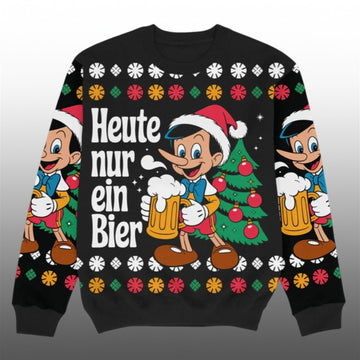 2026 Christmas Heute Nir Ein Bier Ugly Sweater - Moonbestprint