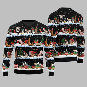 2026 Christmas Hilarious Barnyard Chaos Ugly Christmas Sweater - Moonbestprint