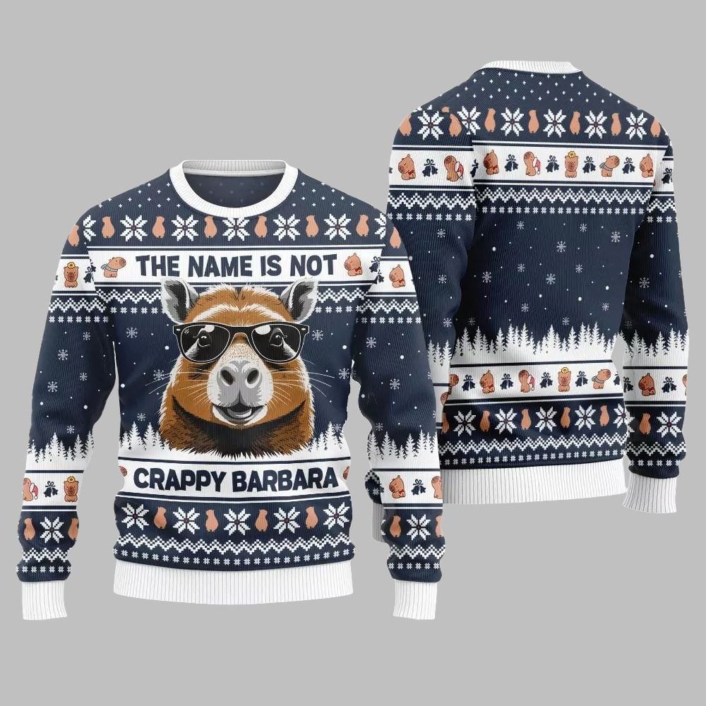 2026 Christmas Hilarious Capybara Ugly Christmas Sweater - Moonbestprint