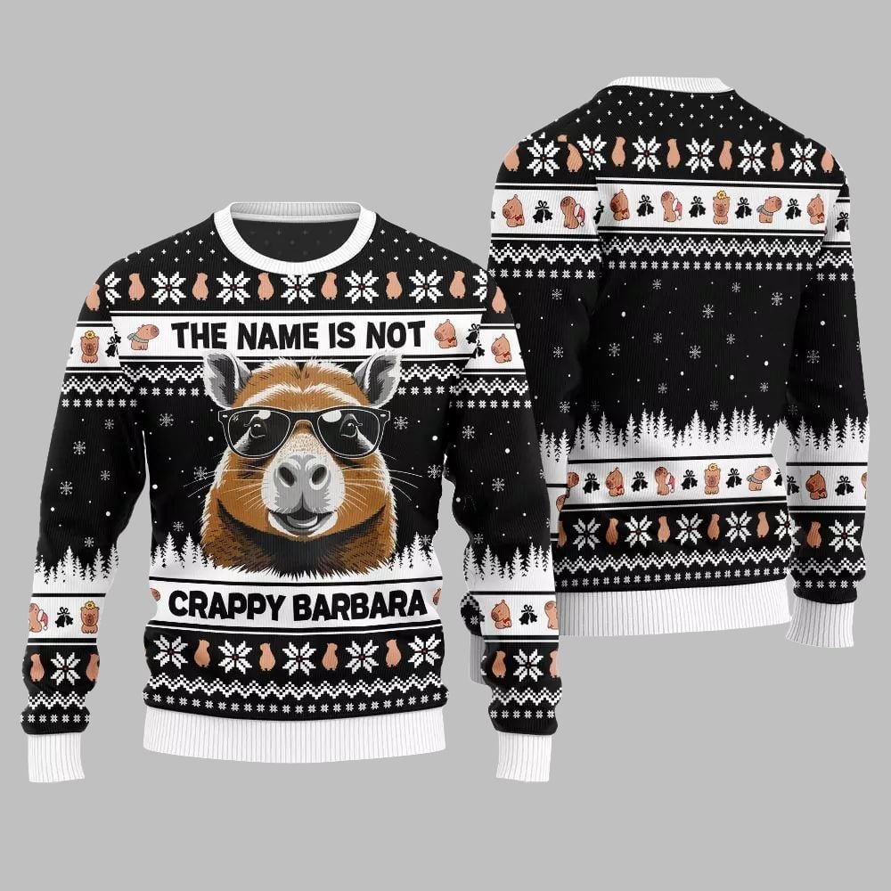 2026 Christmas Hilarious Capybara Ugly Christmas Sweater - Moonbestprint
