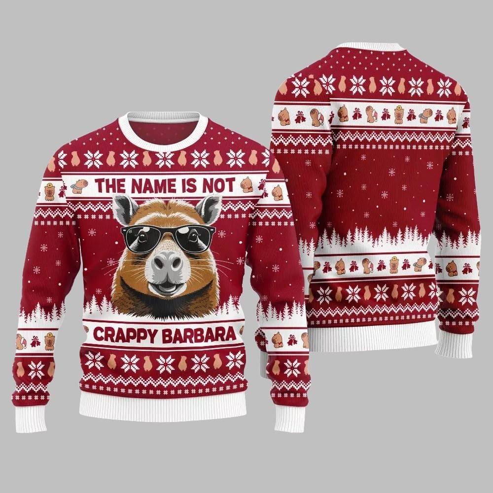 2026 Christmas Hilarious Capybara Ugly Christmas Sweater - Moonbestprint