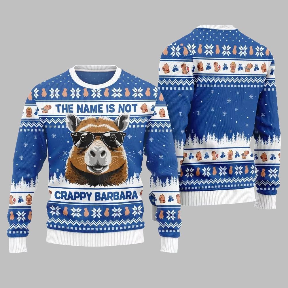 2026 Christmas Hilarious Capybara Ugly Christmas Sweater - Moonbestprint
