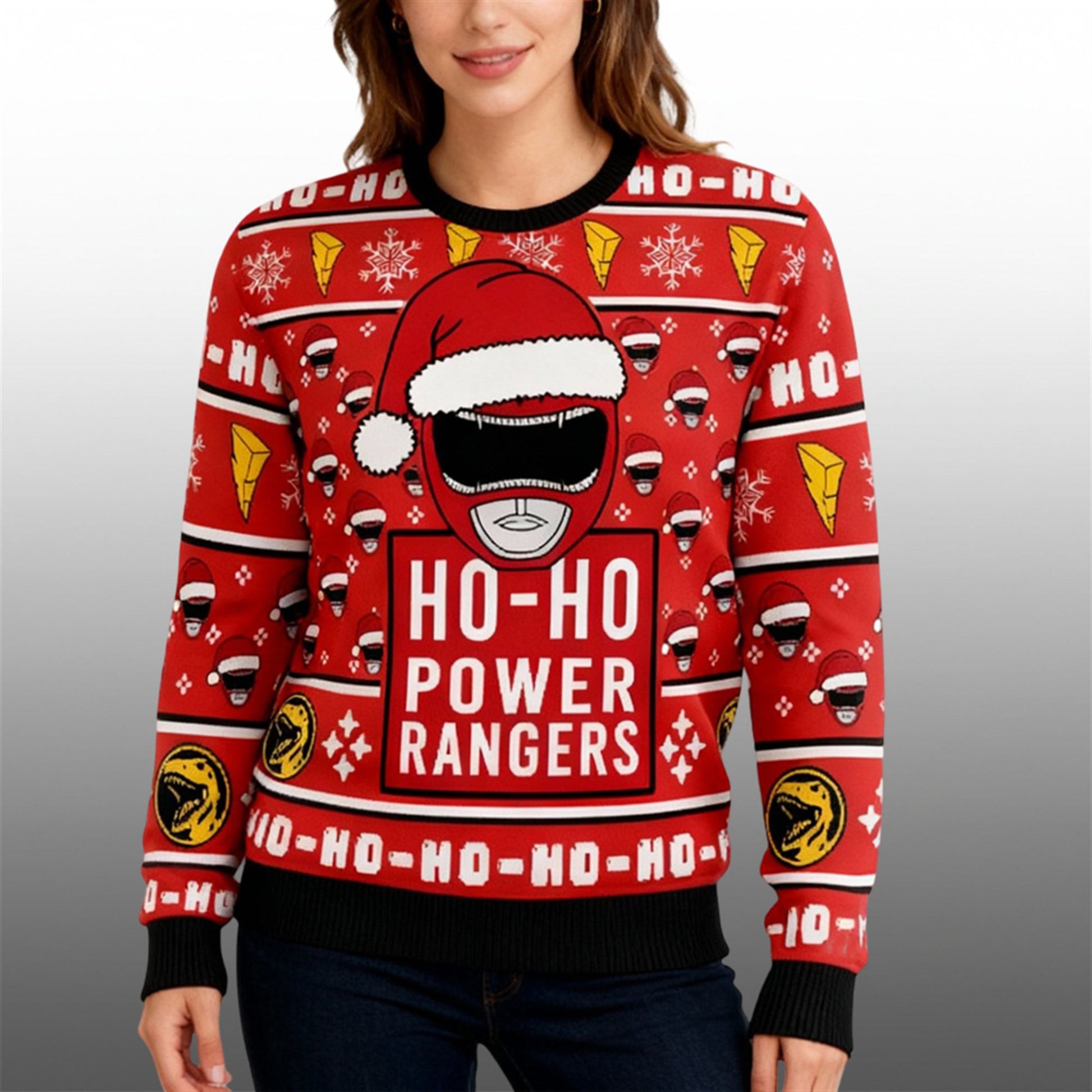 2026 Christmas Ho Ho Power Rangers Ugly Sweater - Moonbestprint