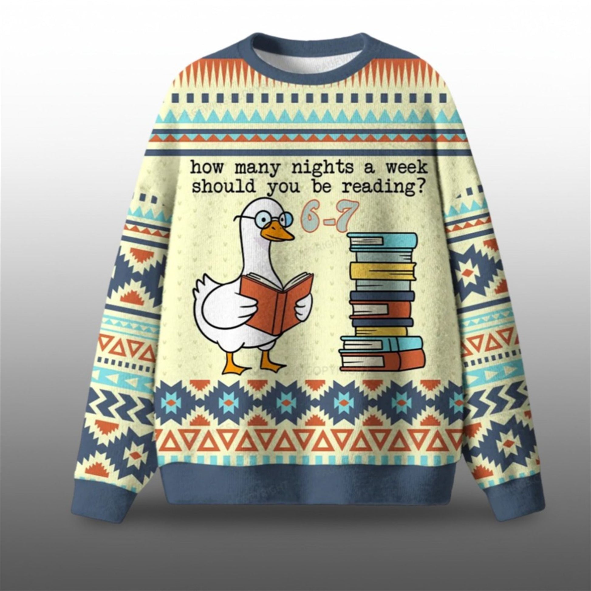 2026 Christmas How Many Nights A Week Should You Be Reading Ugly Sweater - Moonbestprint