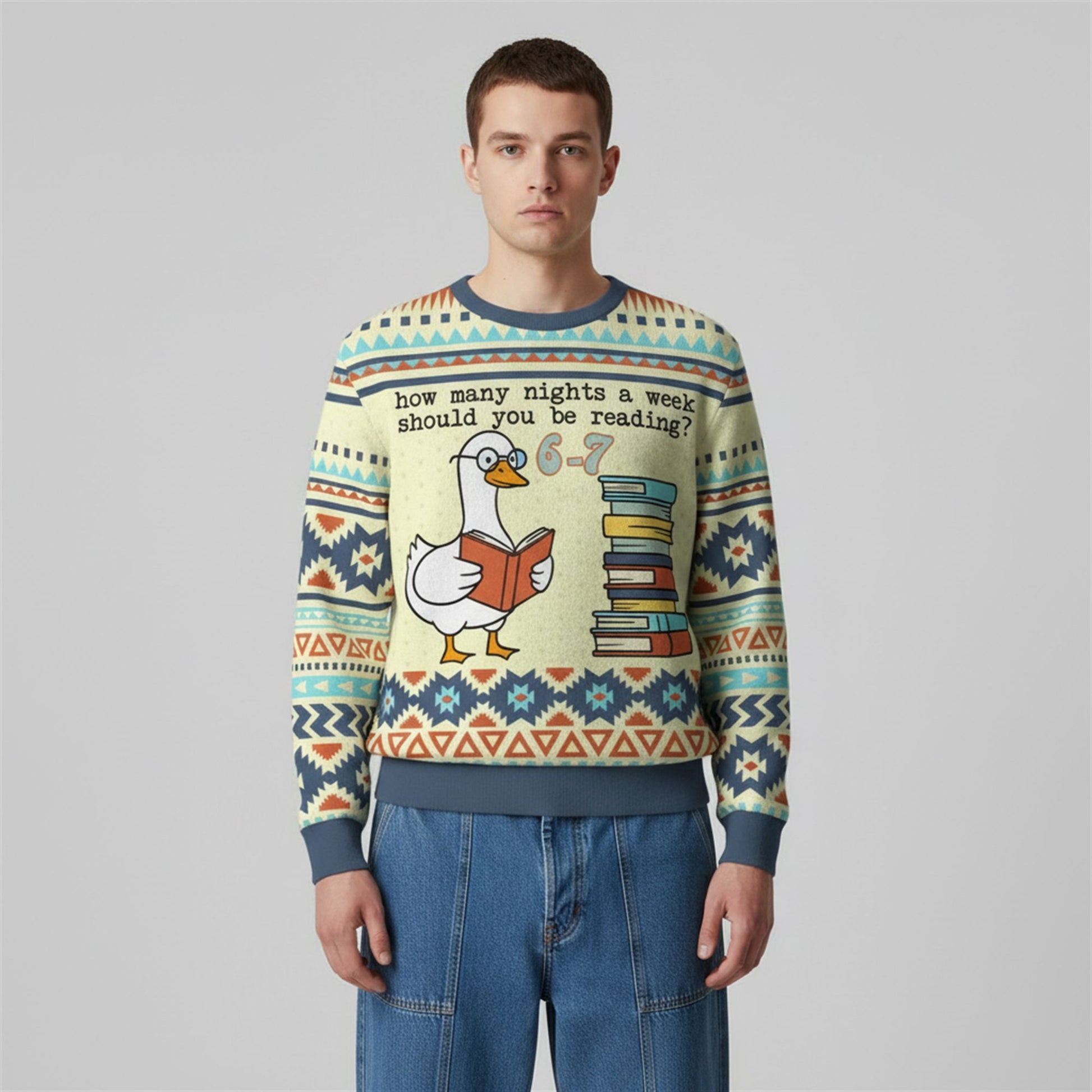 2026 Christmas How Many Nights A Week Should You Be Reading Ugly Sweater - Moonbestprint