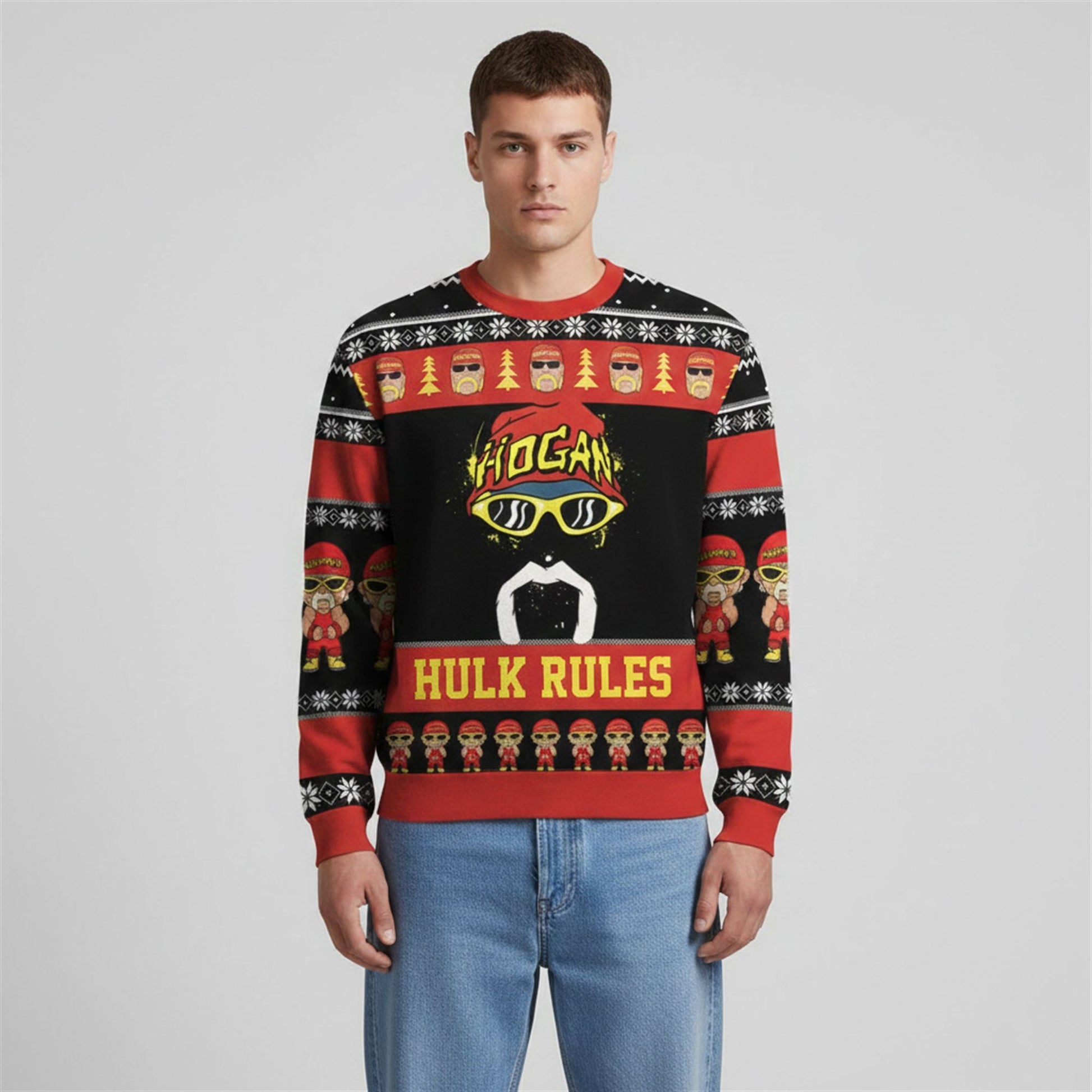 2026 Christmas Hulk Rules Hulk Hogan Ugly Sweater - Moonbestprint