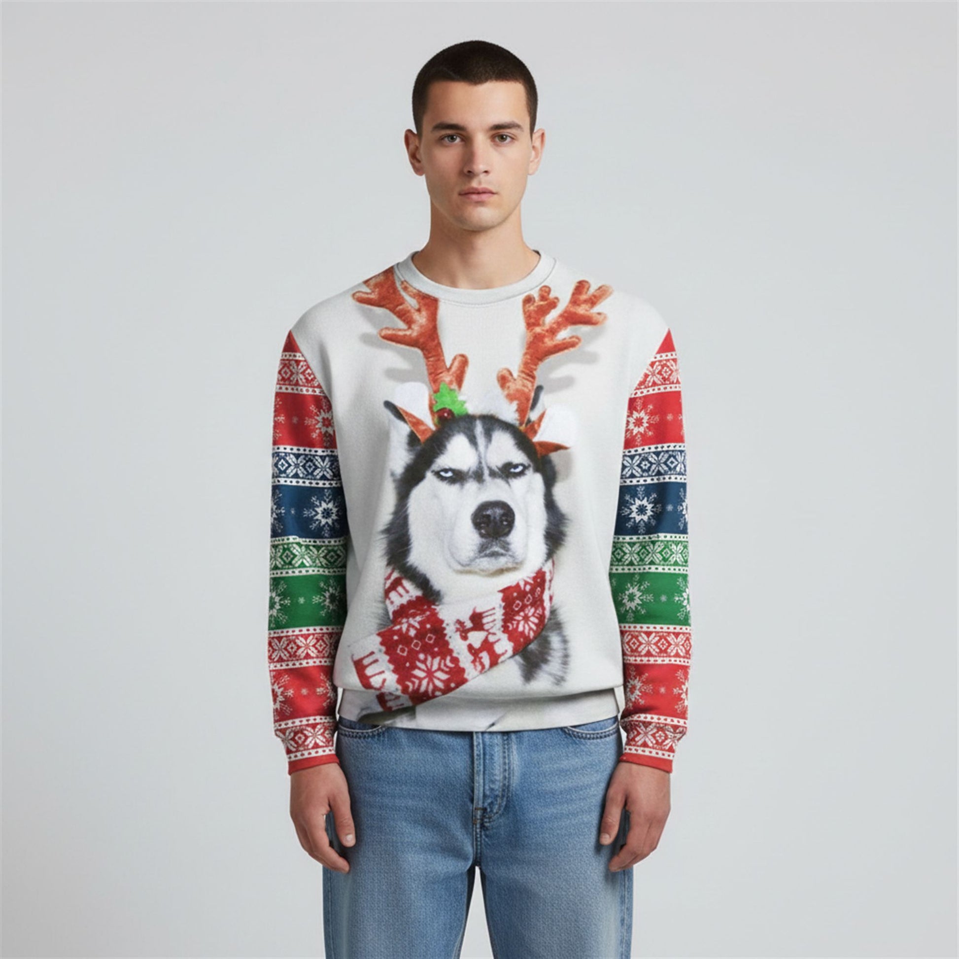 2026 Christmas Husky Dog Ugly Sweater - Moonbestprint