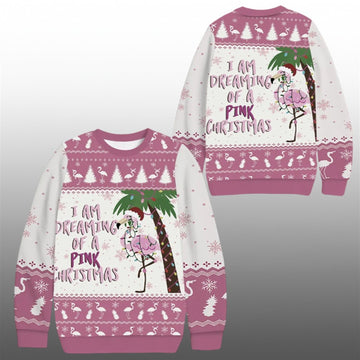 2026 Christmas I Am Dreaming Of A Pink Christmas Ugly Sweater - Moonbestprint