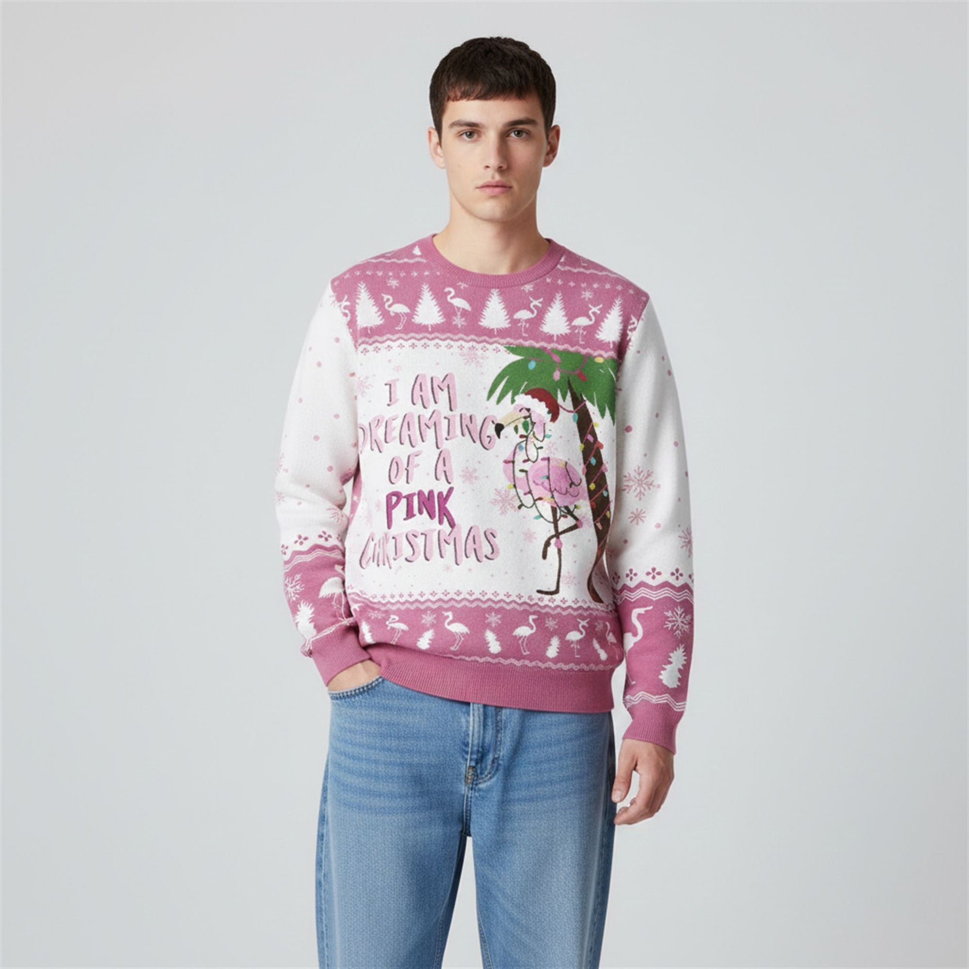 2026 Christmas I Am Dreaming Of A Pink Christmas Ugly Sweater - Moonbestprint