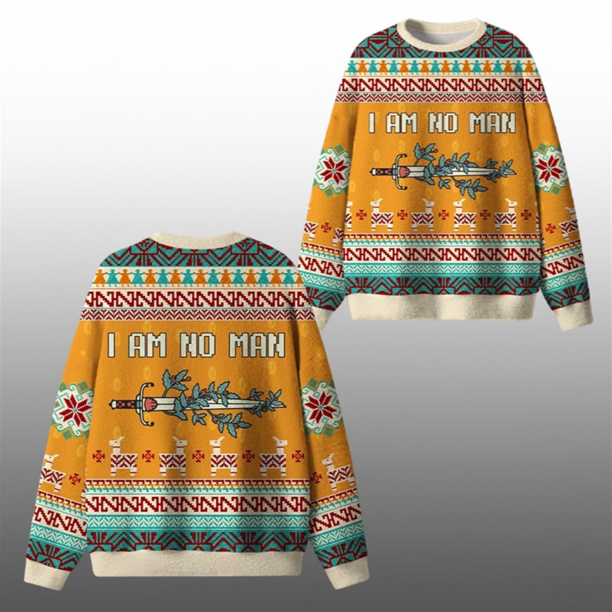 2026 Christmas I Am No Man Ugly Sweater - Moonbestprint