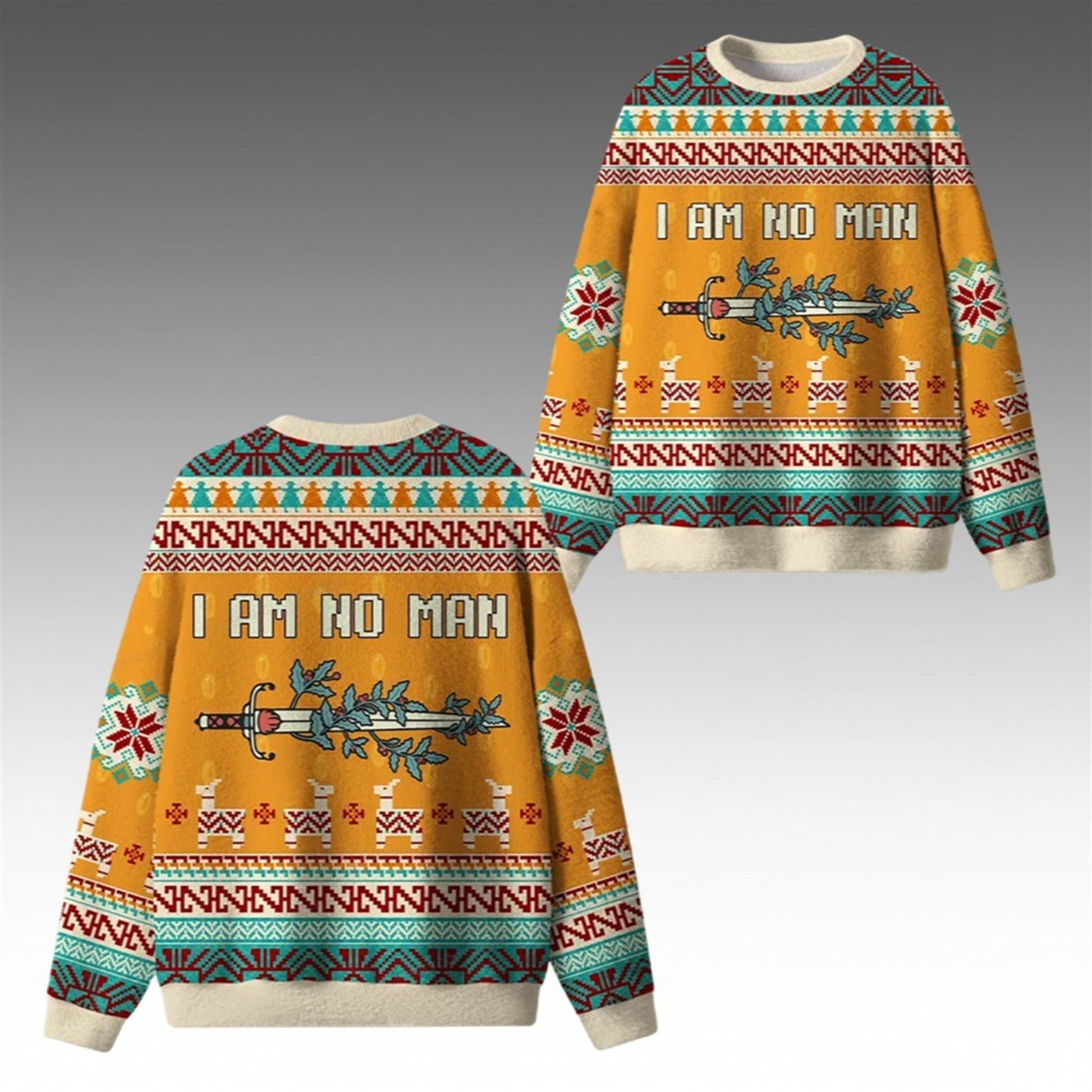 2026 Christmas I Am No Man Ugly Sweater - Moonbestprint