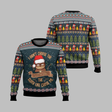 2026 Christmas I Didn't Choose The Sloth Life Ugly Christmas Sweater - Moonbestprint