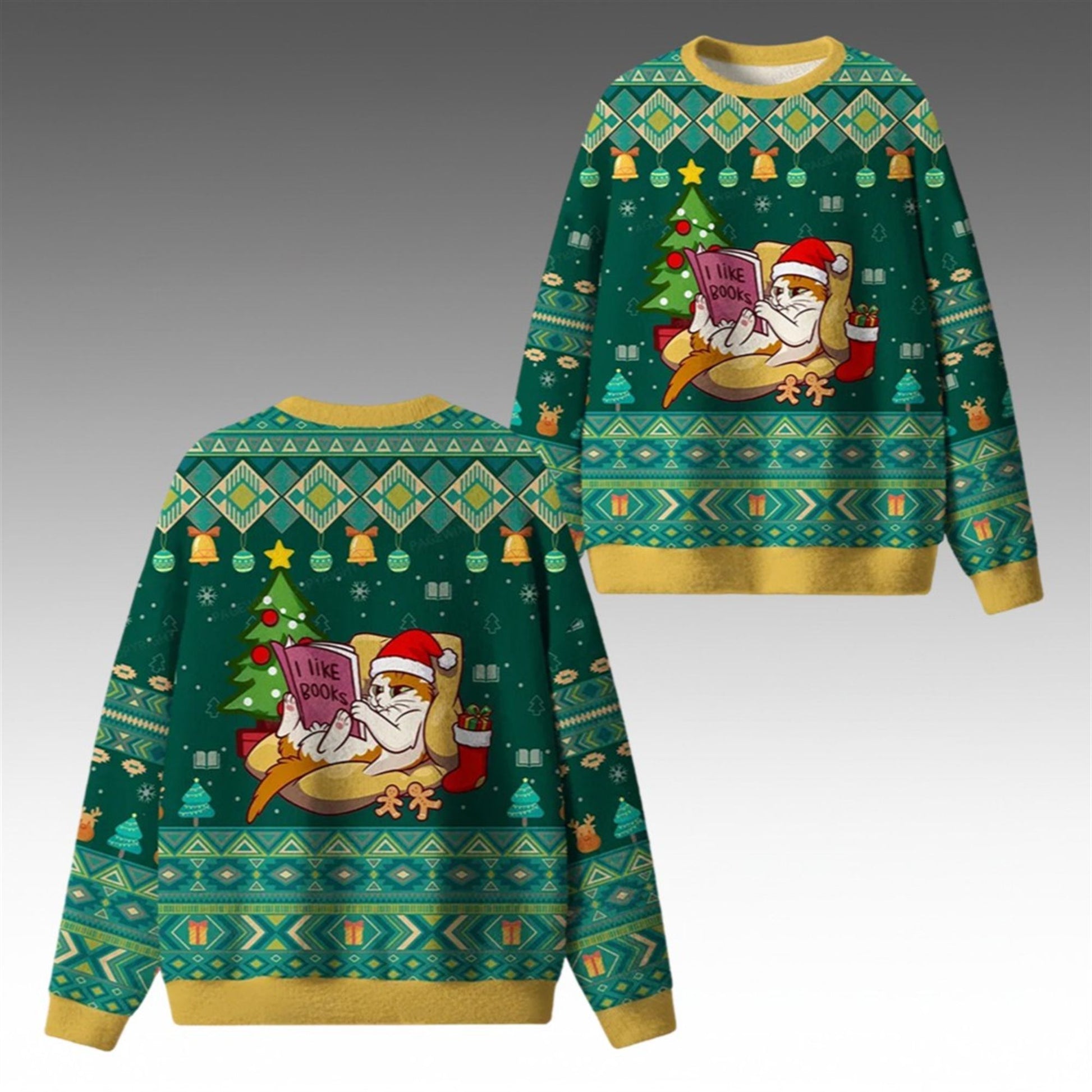 2026 Christmas I Like Books Ugly Sweater - Moonbestprint