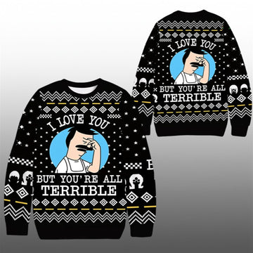 2026 Christmas I Love You But You're All Terrible Ugly Sweater - Moonbestprint