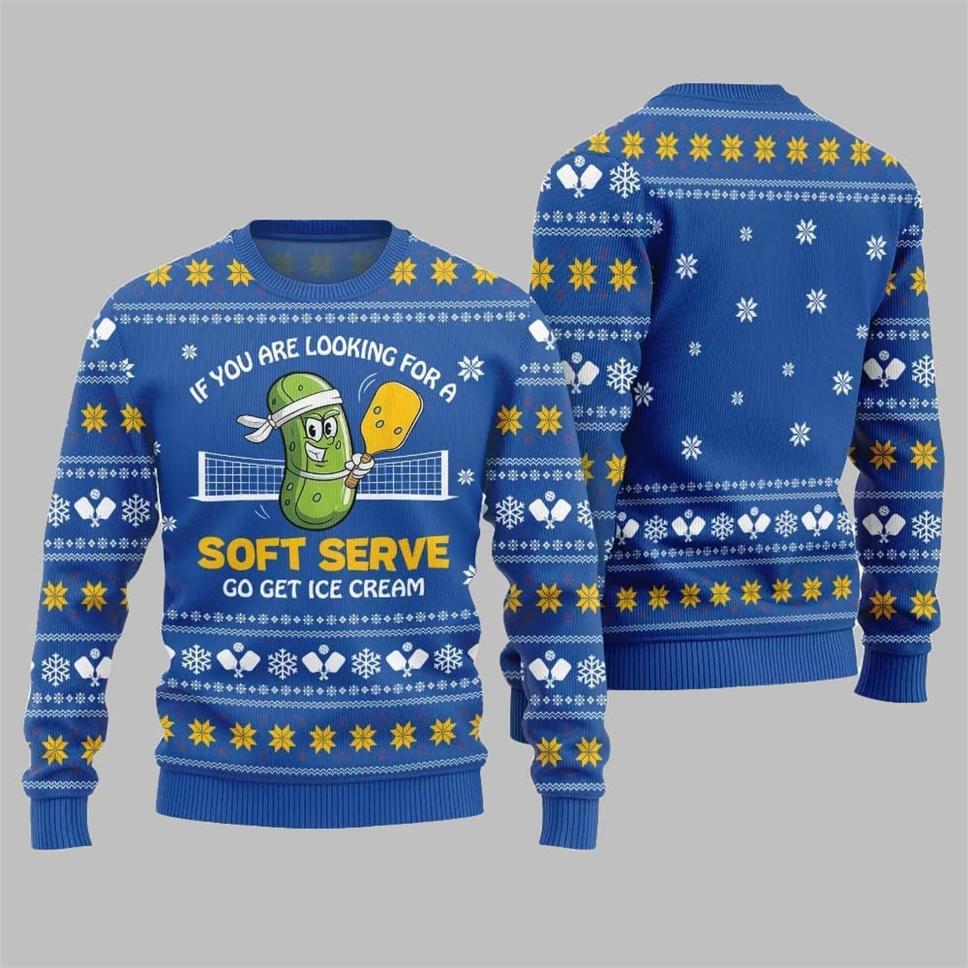 2026 Christmas Soft Serve Pickleball Ugly Sweater - Moonbestprint