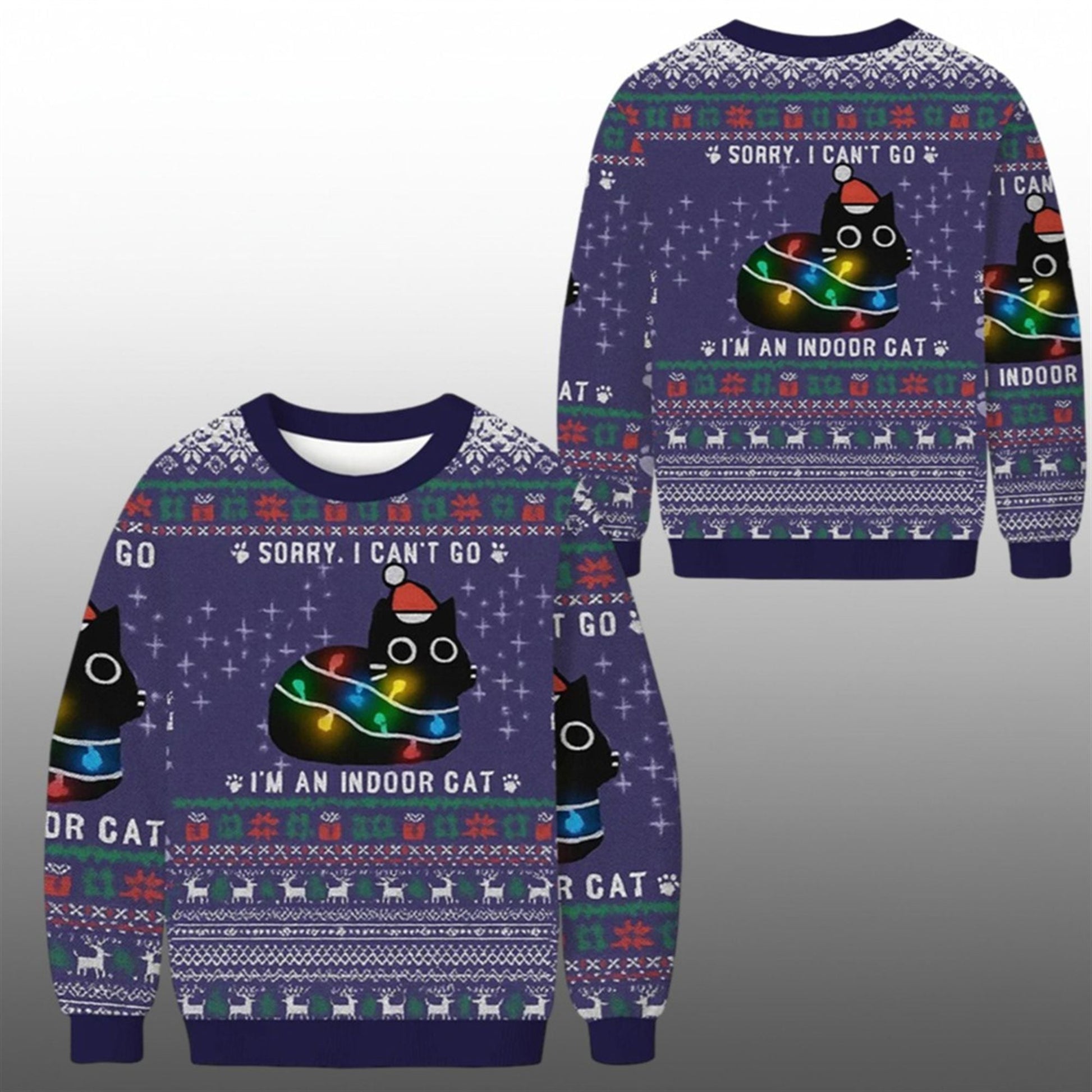 2026 Christmas Im An Indoor Cat Ugly Sweater - Moonbestprint