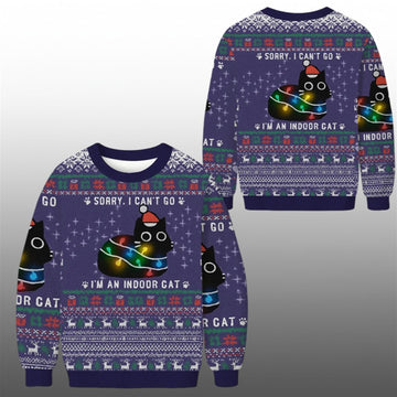 2026 Christmas Im An Indoor Cat Ugly Sweater - Moonbestprint