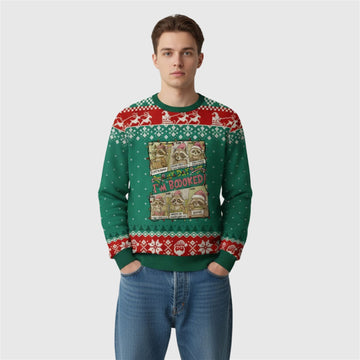 2026 Christmas Im Booked Raccoon Ugly Sweater - Moonbestprint