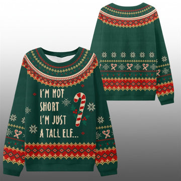 2026 Christmas Im Not Short Ugly Sweater - Moonbestprint
