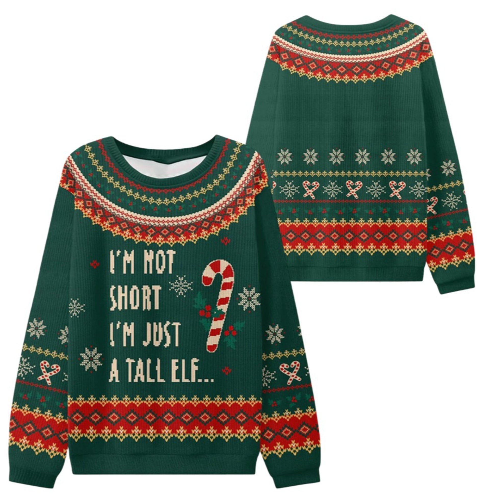 2026 Christmas Im Not Short Ugly Sweater - Moonbestprint