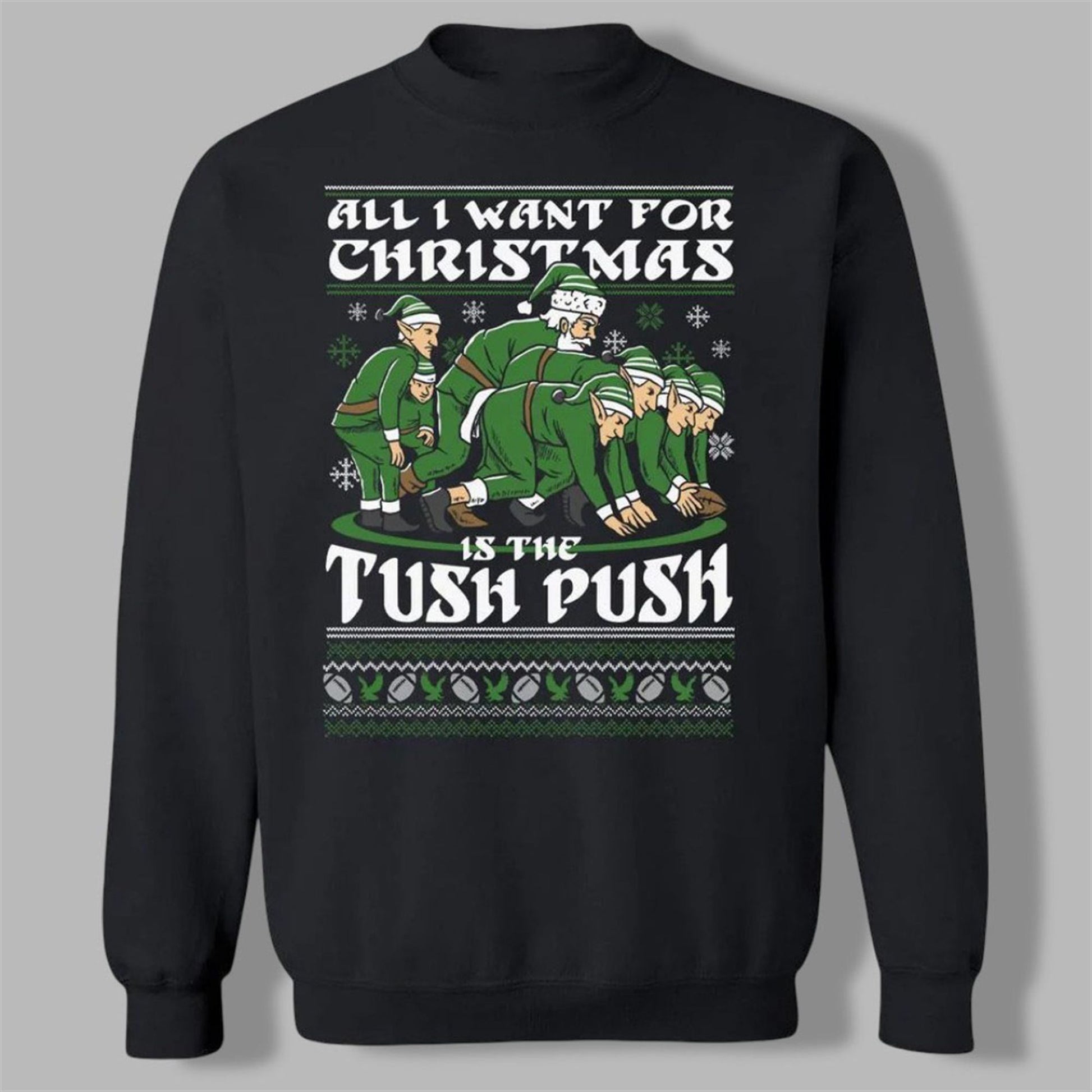 2026 Christmas Is The Tush Push Ugly Sweater - Moonbestprint