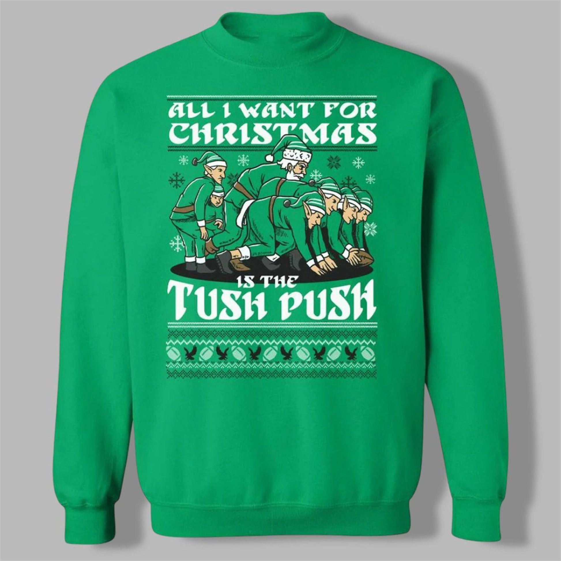 2026 Christmas Is The Tush Push Ugly Sweater - Moonbestprint