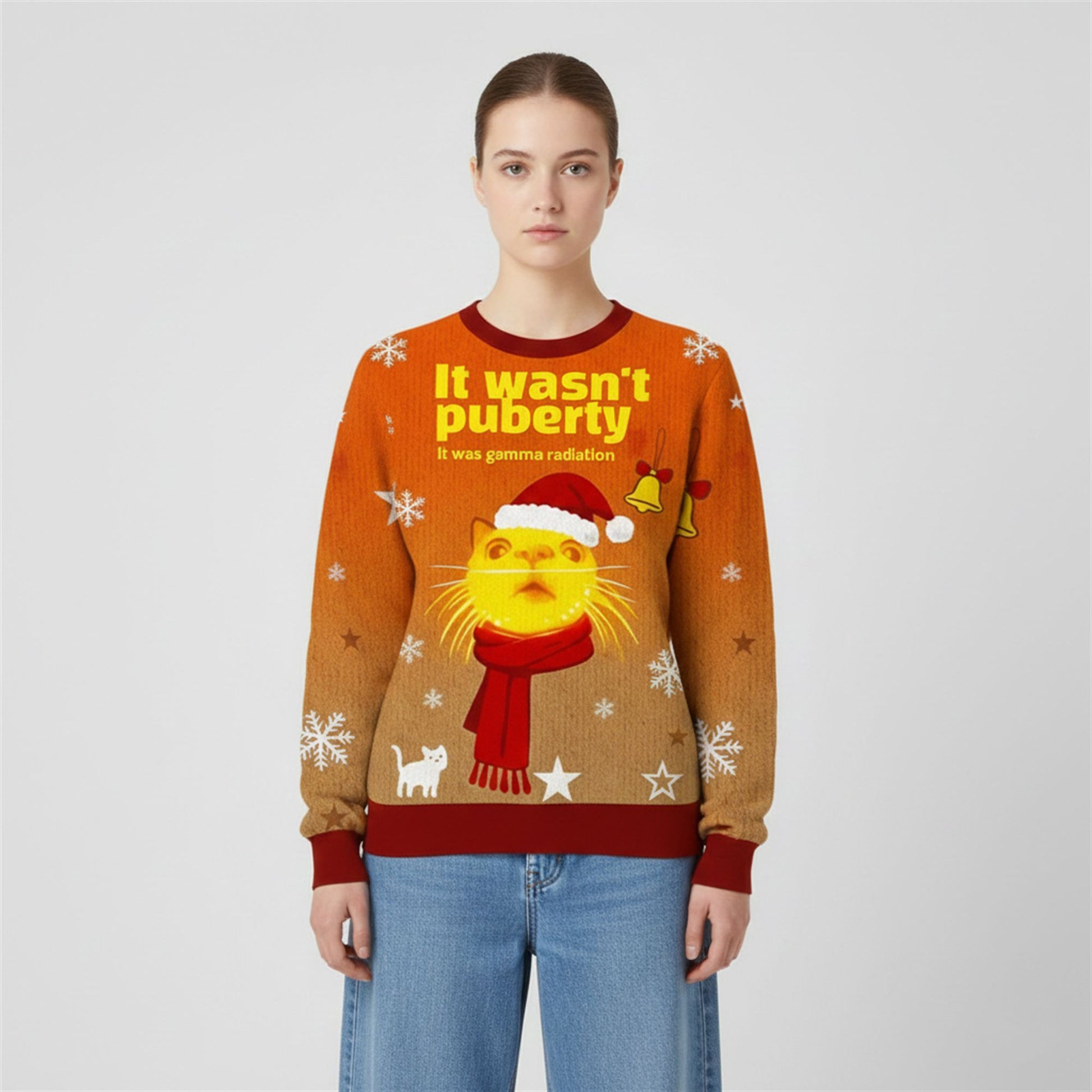 2026 Christmas It Wasn't Puberty It Was Gamma Radiation Ugly Sweater - Moonbestprint