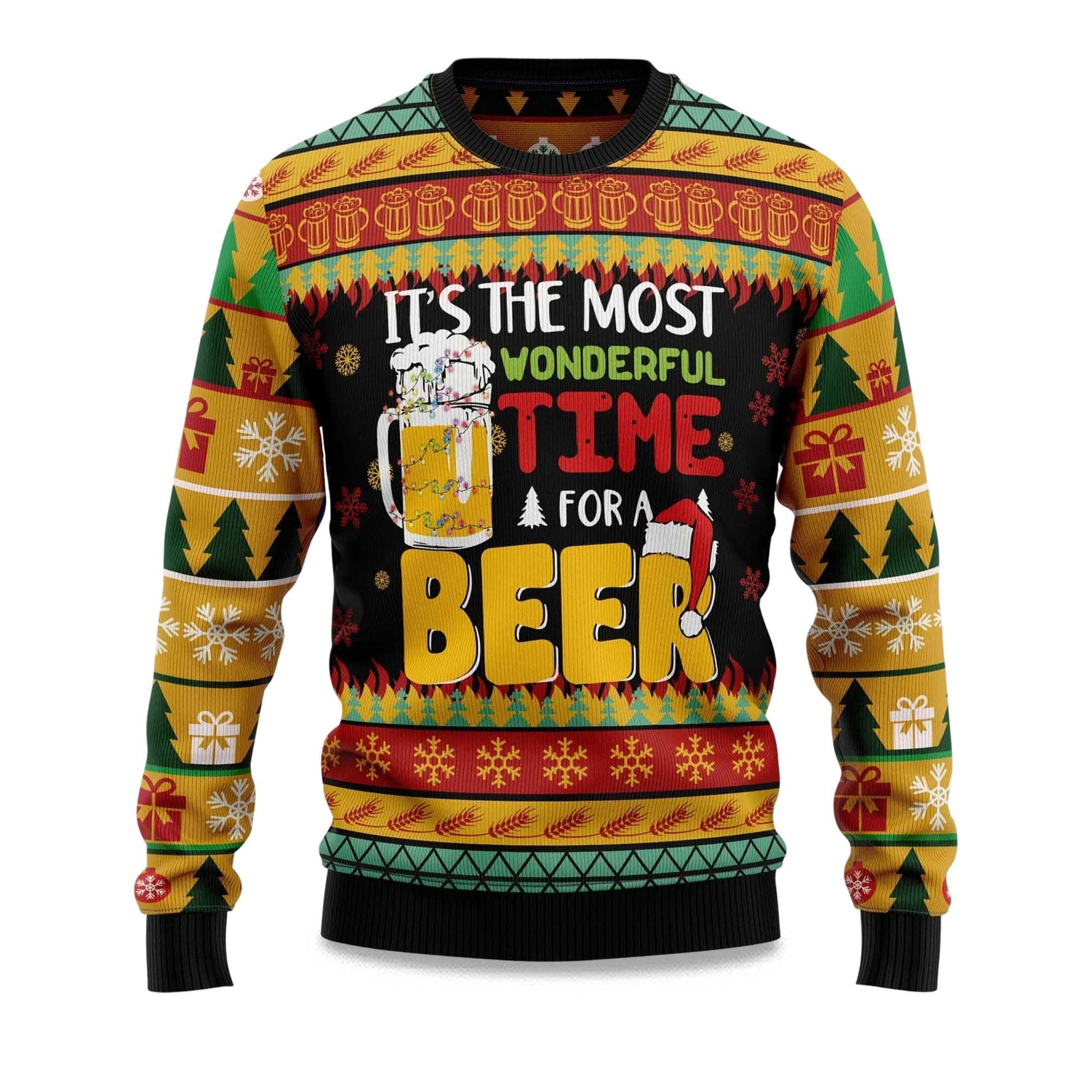 2026 Christmas It’s The Most Wonderful Time For A Beer Ugly Sweater Moonbestprint