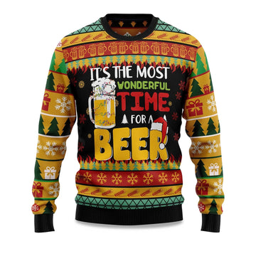 2026 Christmas It’s The Most Wonderful Time For A Beer Ugly Sweater Moonbestprint