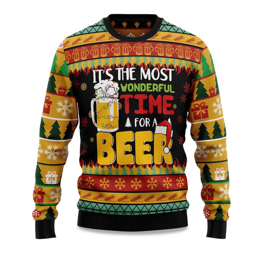 2026 Christmas It’s The Most Wonderful Time For A Beer Ugly Sweater Moonbestprint