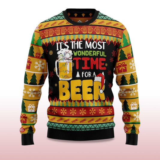 2026 Christmas It’s The Most Wonderful Time For A Beer Ugly Sweater Moonbestprint